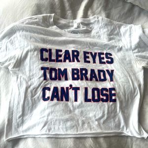 NFL New England Patriots Tom Brady cropped t-shirt